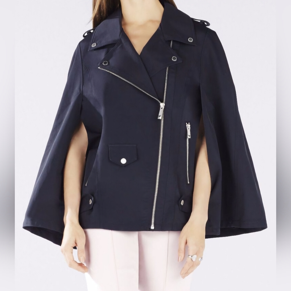 BCBG MAXAZRIA Dominique Cape Dark Navy size XS